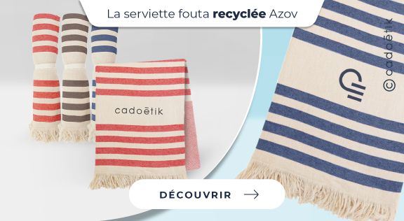 Serviette fouta recyclé Azov personnalisée - mobile