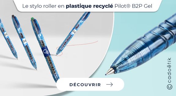 Stylo roller plastique recyclé Pilot B2P gel - mobile