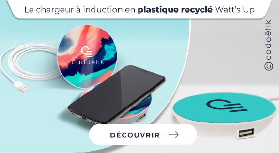 Chargeur inducion plastique recyclé Watt's Up personnalisé - mobile