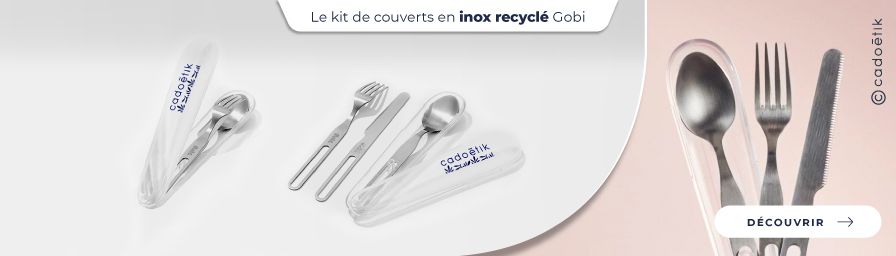 Kit couverts inox recyclé Gobi personnalisés - desktop