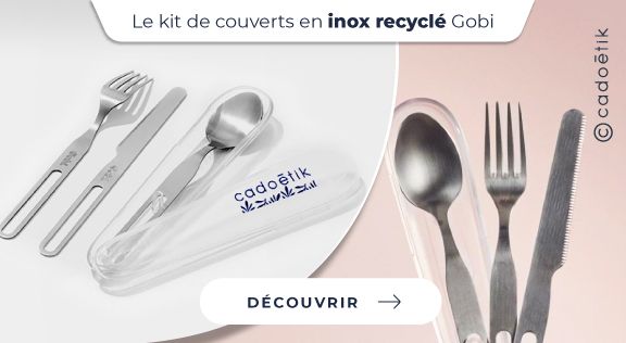 Kit couverts inox recyclé Gobi personnalisés - mobile