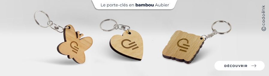 Porte-clés bambou Aubier personnalisés - desktop