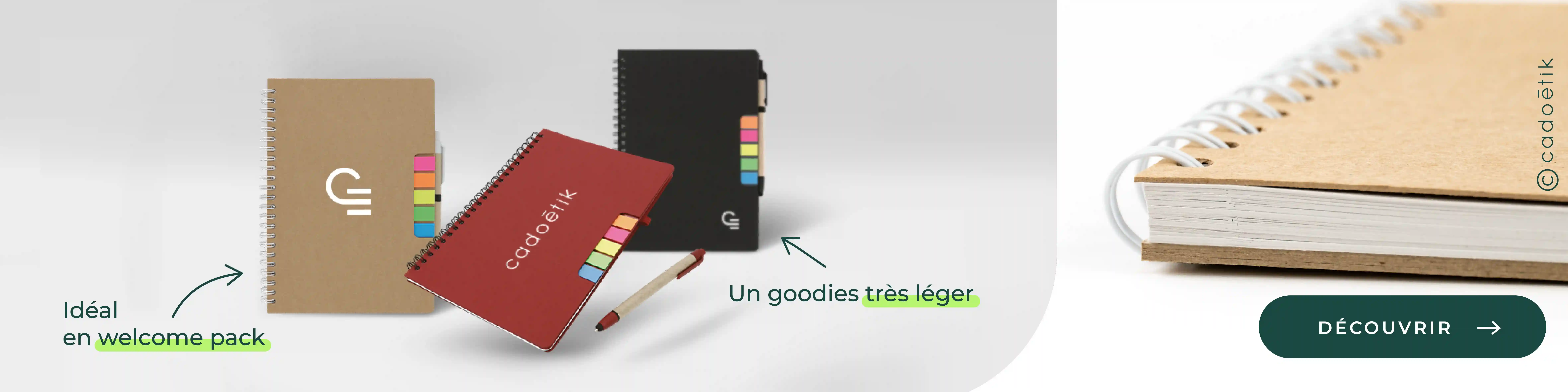 Carnet A5 carton recyclé stylo Véra personnalisé - destkop