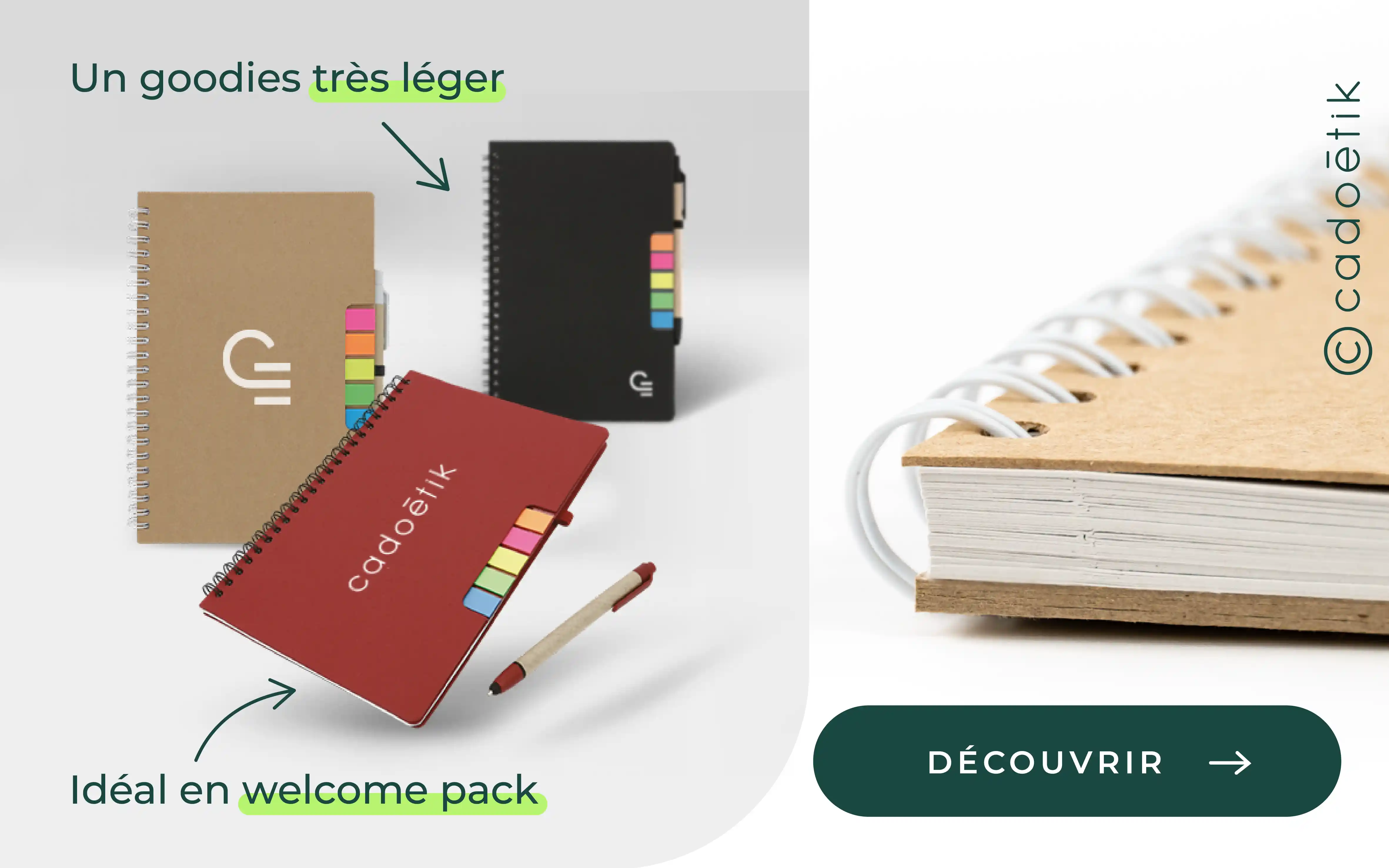 Carnet A5 carton recyclé stylo Véra personnalisé - mobile