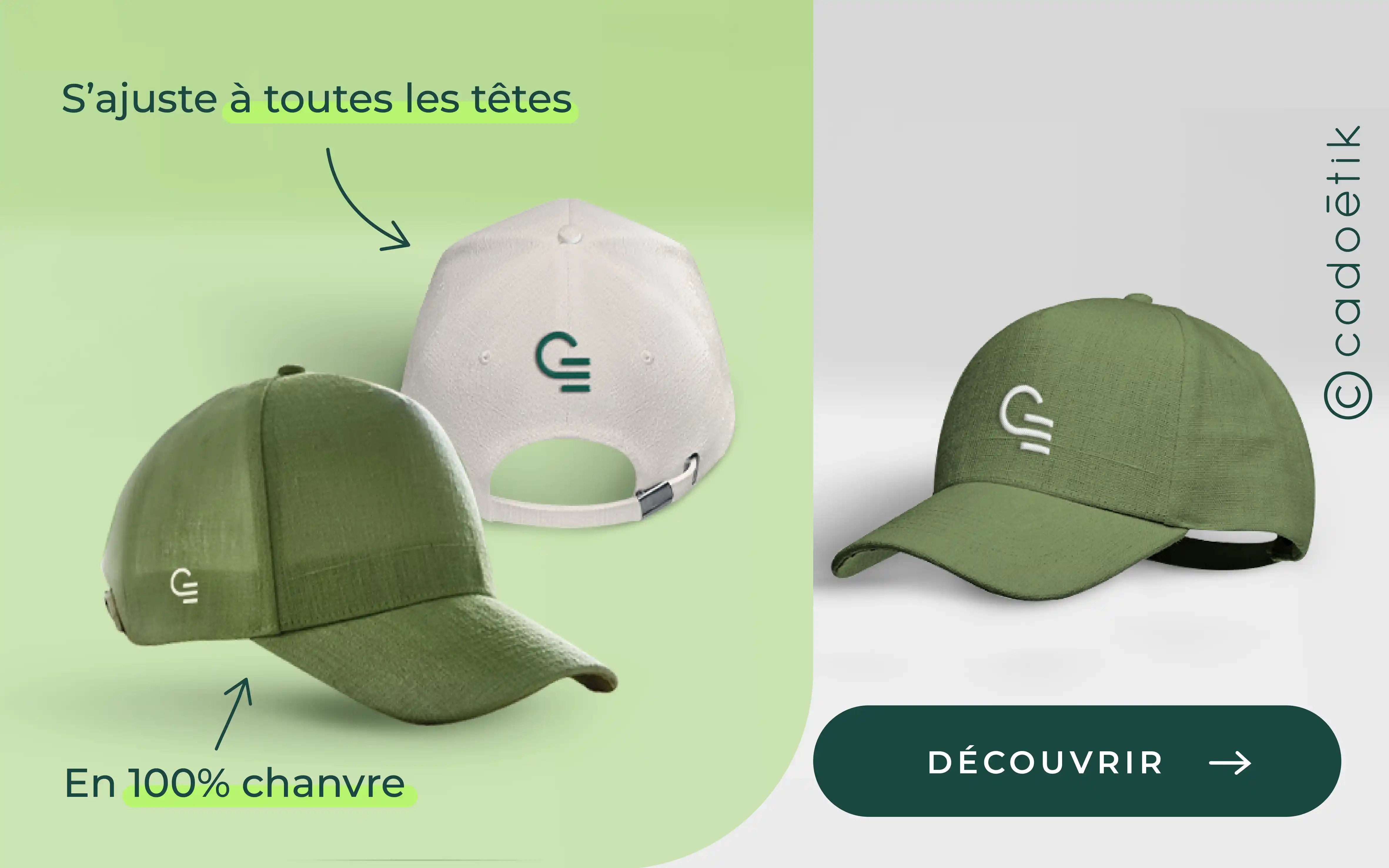 Casquette chanvre Naima personnalisée - mobile