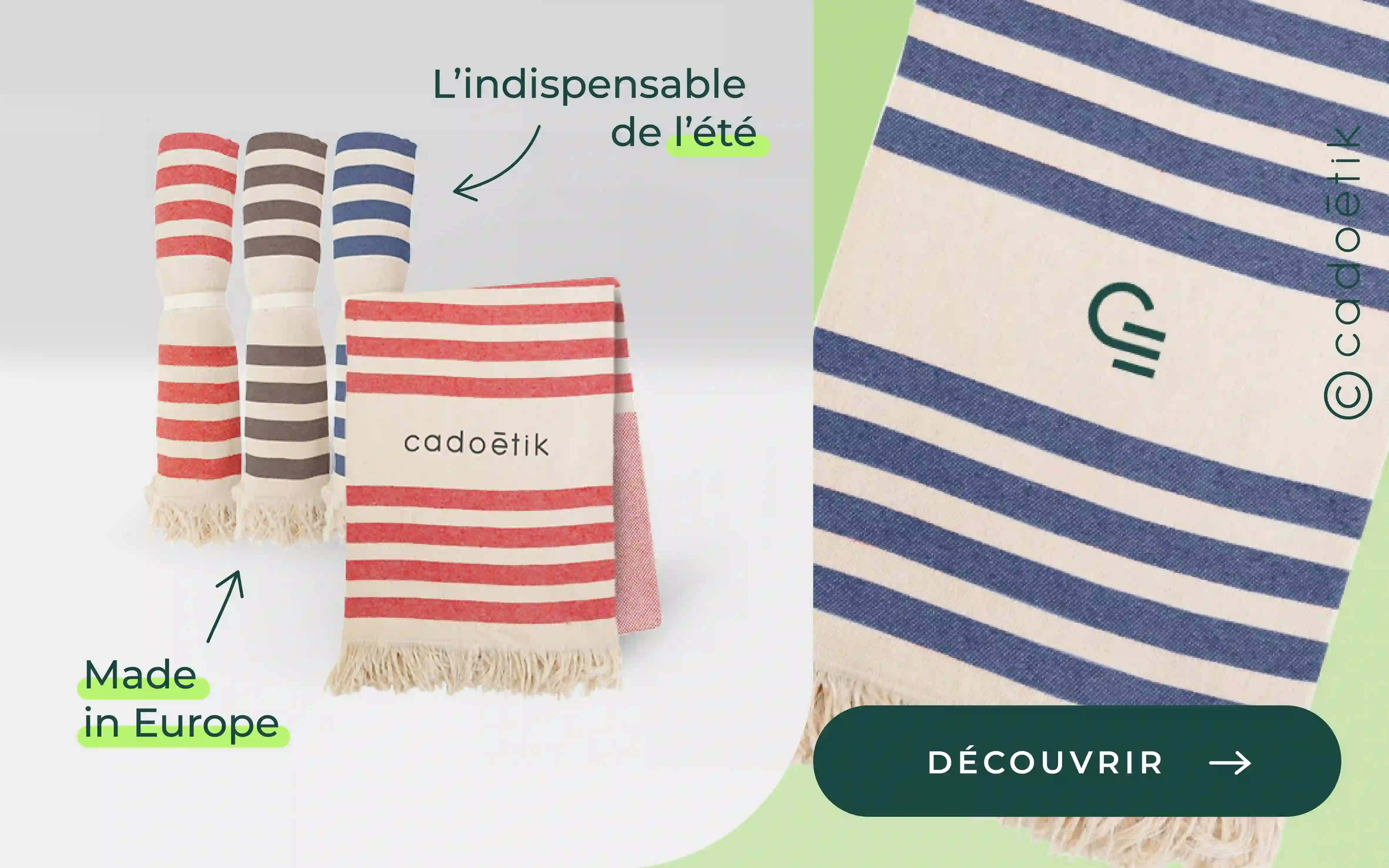 Serviette fouta recyclé Azov personnalisée - mobile