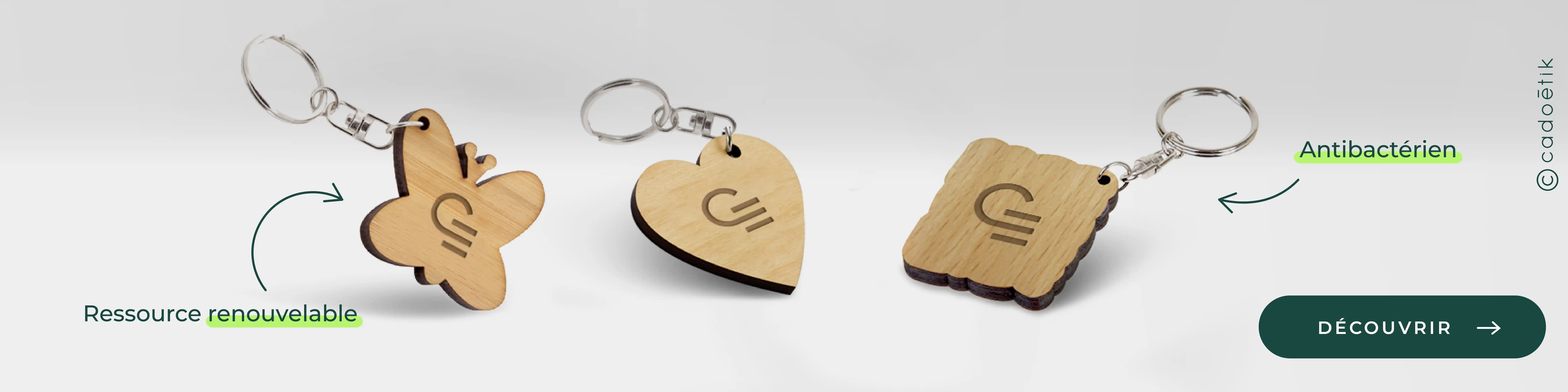 Porte-clés bambou Aubier personnalisés - desktop