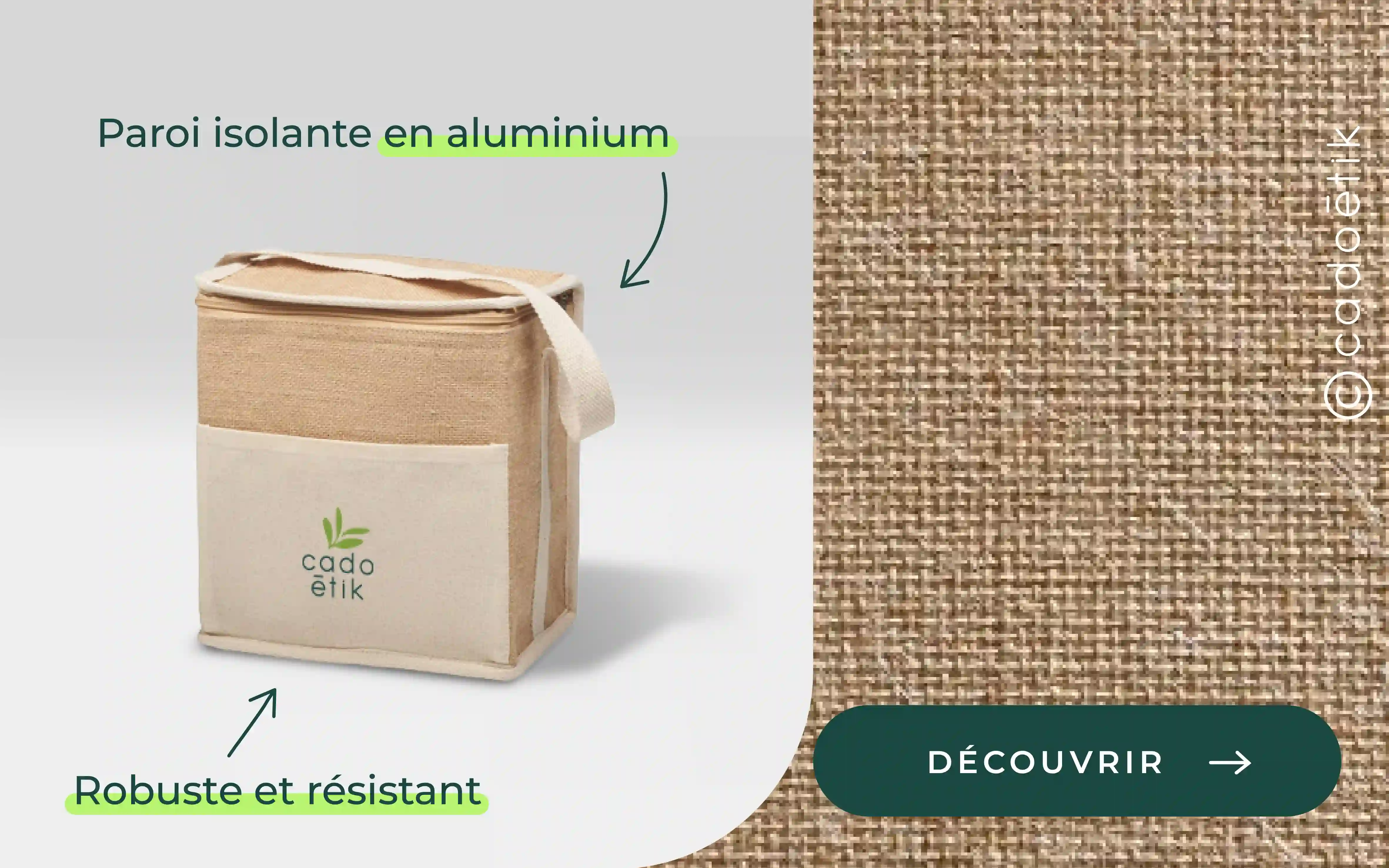 Sac isotherme jute Lona personnalisé - mobile