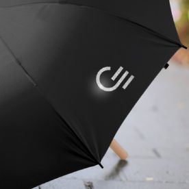 image impression transfert réfléchissant sur parapluie personnalisé