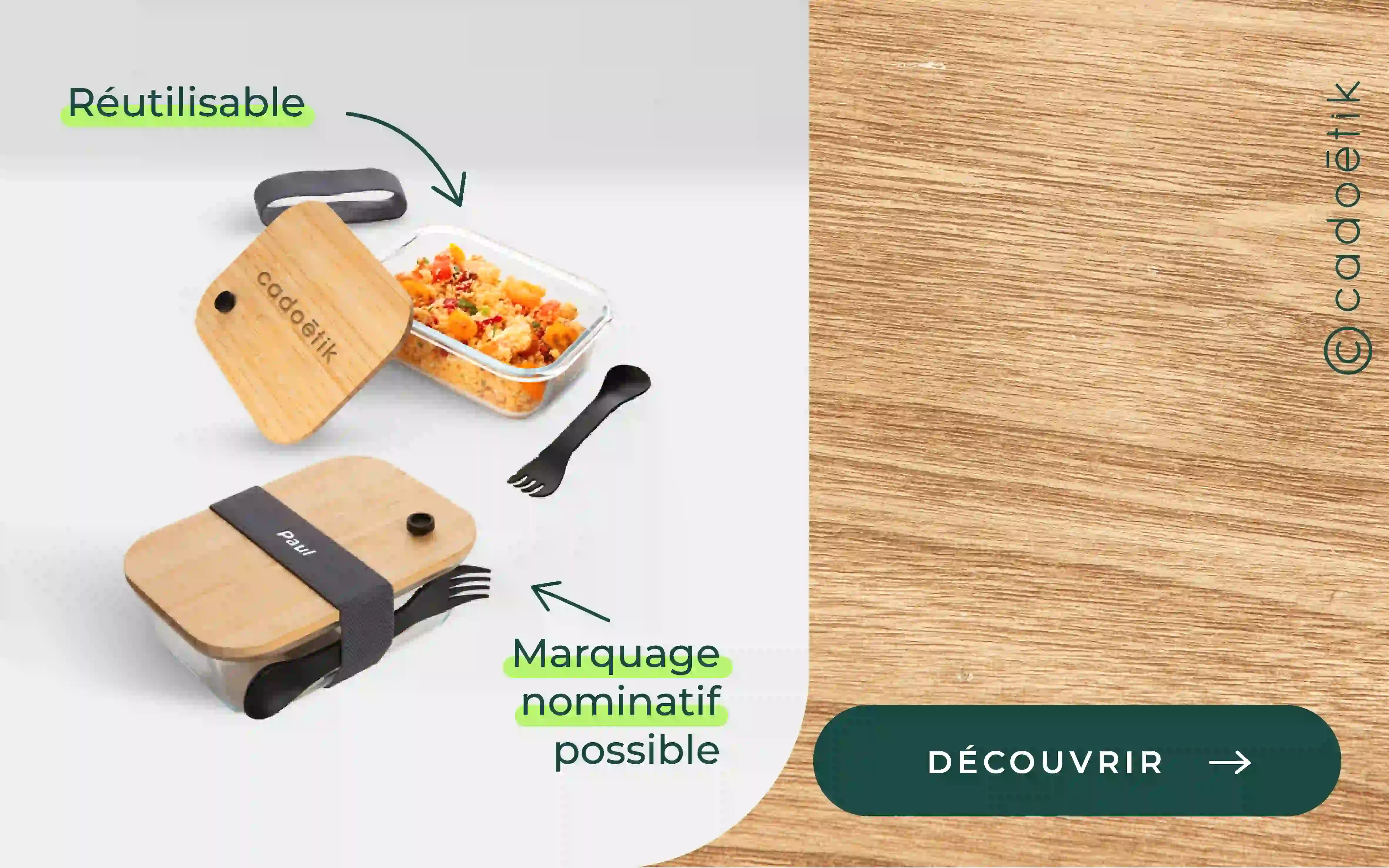 Lunch box verre bambou Chiba personnalisée - mobile