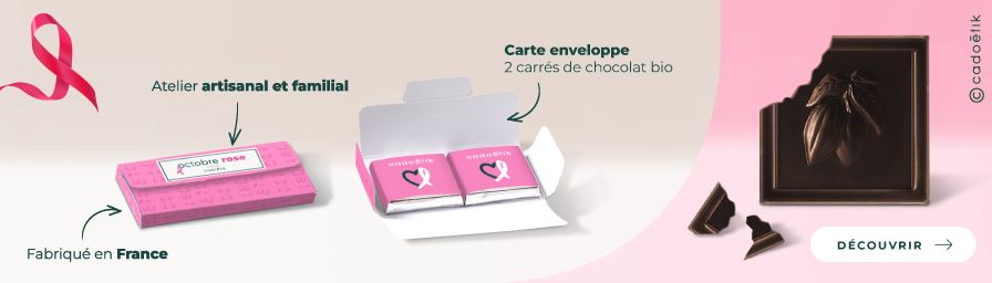 Goodies octobre rose : chocolat personnalisable