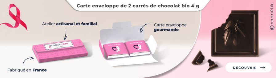 Goodies octobre rose : chocolat personnalisable 