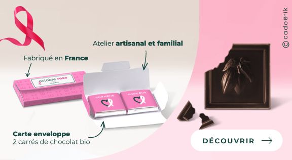 Goodies octobre rose : chocolat personnalisable