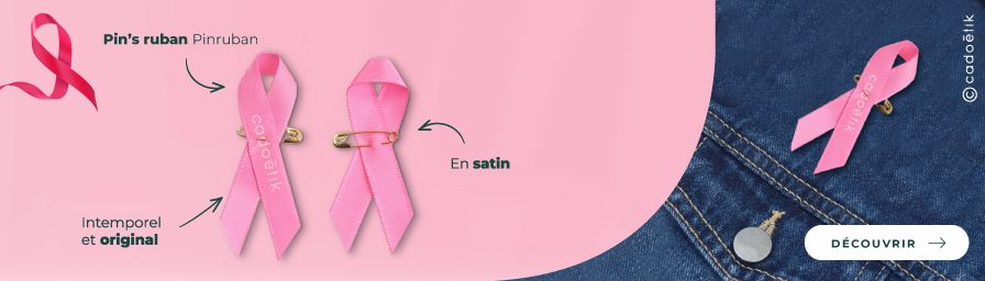 Goodies octobre rose : pin’s publicitaire