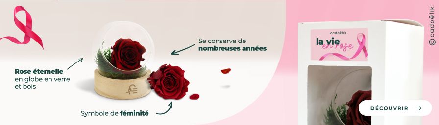 Goodies octobre rose : rose éternelle personnalisée