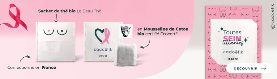 Goodies octobre rose : sachet de thé personnalisé