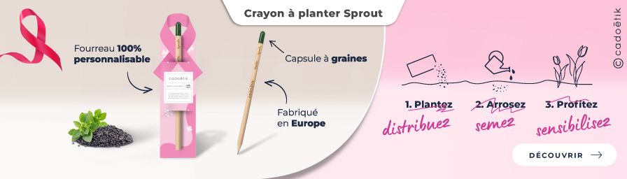 Goodies octobre rose : crayon à planter Sprout