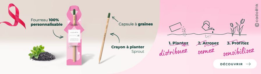 Goodies octobre rose : crayon à planter Sprout