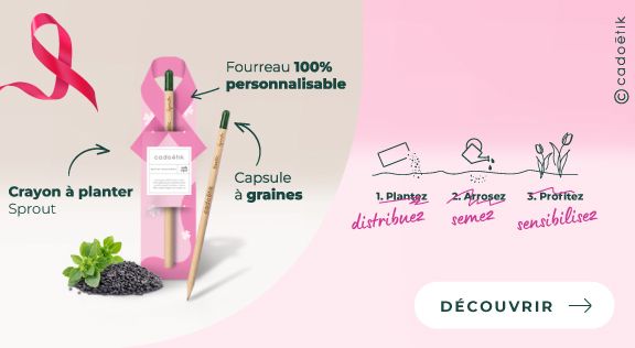 Goodies octobre rose : crayon à planter Sprout