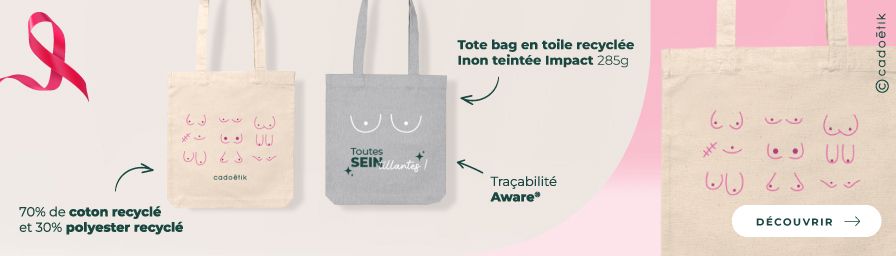 Goodies octobre rose : tote bag publicitaire
